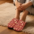 thumbnail image 3 of Chaqlin Christmas Theme Pattern House Shoes House Shoes Women Slip On Comfortable Sole Lightweight Easy On Memory Foam Indoor Hotel Slippers, 3 of 7