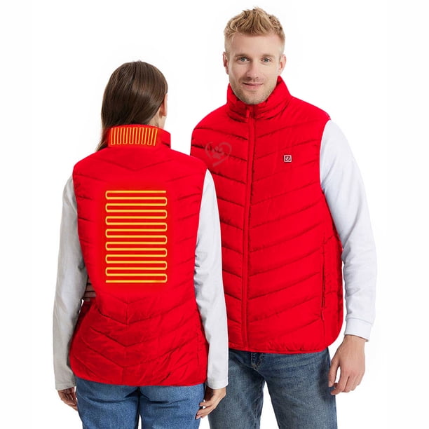 Chaquetas y abrigos casuales sin mangas y sin capucha, de talla grande, para hombre y mujer. 2 chaquetas térmicas de invierno para mujer.