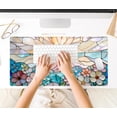 thumbnail image 6 of Stained Glass Desk Mat Large Mouse Pad Extended Desk Pad, Gaming Computer Mouse Mat XXL, Big Desktop Keyboard Mat, Full Desk Laptop Pad for Home Office Work, Desk Decor Aesthetic 31.5×15.7 Inch, 6 of 6