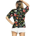 thumbnail image 4 of HAPPY BAY Women's Beach Funny Santa Claus Party Shirt Blouse Button Down Tops Christmas Tree Hawaiian Gifts Shirts for Women S Xmas Tree Gifts, Black, 4 of 7