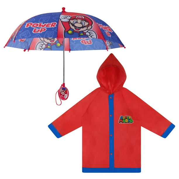Set de ropa impermeable para Nintendo Super Mario Boys de 4 a 7 años