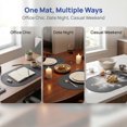 thumbnail image 3 of Unique Bargains 6 Pack Silicone Placemats for Kitchen Dining Table Decor Dark Gray 21"x11", 3 of 7
