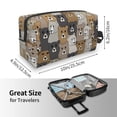 thumbnail image 4 of Goofa Cartoon Bear Printed Toiletry Bag with Handle,Large Capacity Travel Makeup Cosmetic Bag for Women, Carry on Airport Airline Compliant Bag, 4 of 9