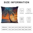 thumbnail image 5 of Shiartex  Tree on a Beach，Printed Pillows Case Soft Throw Pillow Printing Couch Pillowcase Square，Orange and Blue, 5 of 5