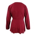 thumbnail image 2 of City Chic Women's Embellished Surplice Wrap Top Red Size Petite Small, 2 of 2