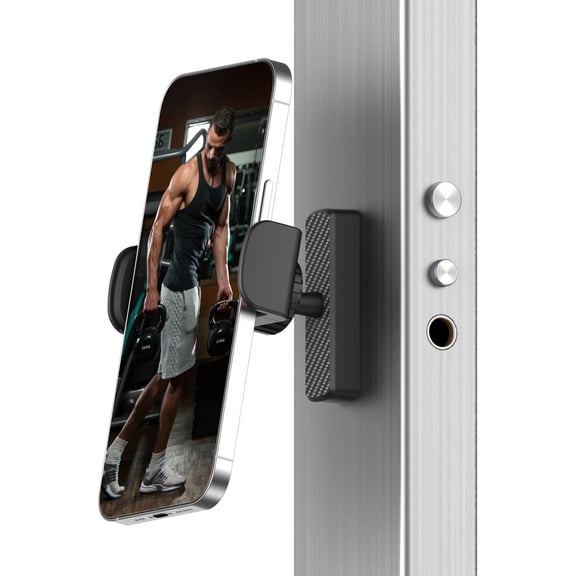 Magnetic Phone Holder, 360° Adjustable Portable Phone Mount for Gym and Workout Recording, Magnetic Smartphone Stand for iPhone and Android