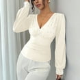thumbnail image 5 of Haut Thermique pour Femmes à Manches Longues en Molleton Double Face Uni avec Col Mi-Haut, 5 of 5