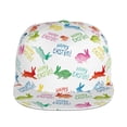 thumbnail image 2 of Fotbe Happy Easter Rabbit Flat Bill Visor Cap Classic Snapback Hat Polyester Foam Trucker Hat Trucker Cap Adjustable Baseball Cap, 2 of 9