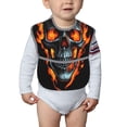thumbnail image 6 of Hirioo Flame Metal Skull for Baby Waterproof Pocket Bib Adjustable Closed for Babies Toddlers with Large Pocket 6-24Months, 6 of 8