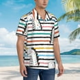 thumbnail image 5 of Kll Men'S Hawaiian Shirt Short Sleeve Button Down Beach Shirts-Cartoon Dinosaurs, 5 of 8