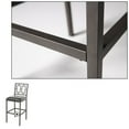 Lansing Counter Stool with Coffee Finished Metal Frame, Patterned