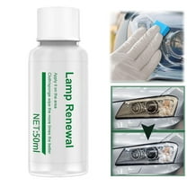 CHENjy 3-in-1 Headlight Restoration Kit with Polish Fluid & Sponge, Fast Scratch & Yellowing Remover for Car/Motorcycle Lights, DIY Lens Clarifier for Home Mechanics