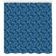 thumbnail image 3 of Ambesonne Nautical Shower Curtain, Marine Ocean Waves, 69"Wx70"L, Blue Dark Blue, 3 of 3