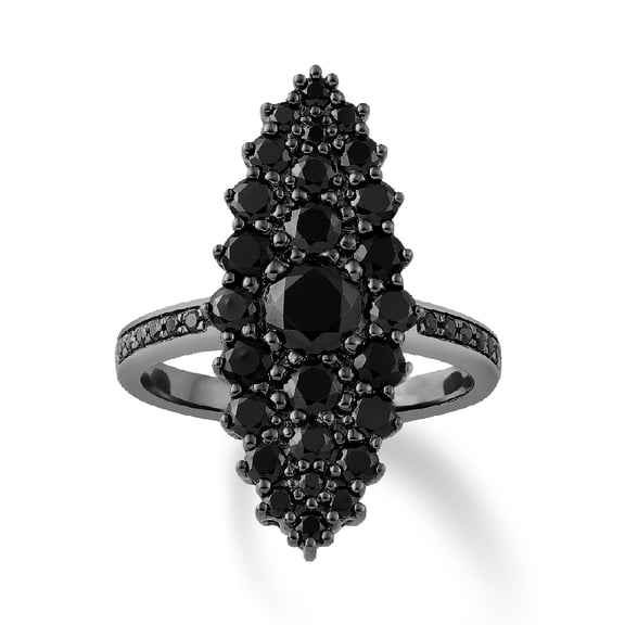 Araiya 10K White Gold Diamond Halo Ring for Women (2 cttw, I-J Color, I2-I3 Clarity), Size 7