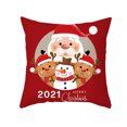 thumbnail image 1 of Fundas de cojines de Navidad, 45x45cm Almohadas de Navidad Funda de almohada decorativa de Navidad roja Copo de nieve Sofá Fundas de almohada Decoración para el hogar para sofá cama Regalos de Navidad kaili Sencillez, 1 of 2