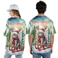 thumbnail image 5 of Merry Christmas Santa Reindeer Antlers Scottish Fold Sleigh Xmas Winter Holiday All Over Print 3D Baseball Shirt Cat Lover Kitten Owner Gifts Softball Sport - 00023, 5 of 6