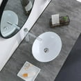 thumbnail image 2 of Zimtown Oval Porcelain Above Counter White Ceramic Bathroom Vessel Vanity Sink Art Basin, 2 of 6