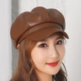 thumbnail image 5 of Gorra de pintor de cabina de cuero PU Gatsby Ivy Beret Adepaton CPB-YY135-5, 5 of 5
