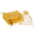 thumbnail image 1 of Uxcell Moon Star Printed Organza Bags, 50 Pcs 4.72x3.5 Inch Drawstring Mini Pouches for Party Wedding, Gold, 1 of 6
