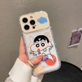 thumbnail image 4 of Crayon Shin chan Mirror Funda Para Teléfono iPhone 6 6S 7 8 Plus 11 12 13 14 Pro MAX Mini 11Pro X XR XS SE 2020 De Dibujos Animados Girada Suave Protector De Silicona Flip Over Cover, 4 of 4