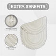 thumbnail image 6 of Better Trends 17" x 24" Oval Shape Bath Mat 100% Cotton Bathroom Rug Water Absorbent Bath Rug Machine Washable (Ivory) Lilly Crochet Collection, 6 of 6