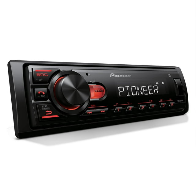 Pioneer MVH-S110BT 1-Din Digital Media Receiver Car Stereo – Bluetooth, USB Input, 50W x 4 Output, AM/FM Radio, iPhone & Android Compatible, Fr