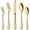 Gold, variant on GPED Silverware Set, 45 Piece Stainless Steel Flatware Cutlery Set Service for 9, Include Knife Fork Spoon, Stylish Mirror Finish, Dishwasher Safe Perfect for Home Kitchen Restaurant, Black