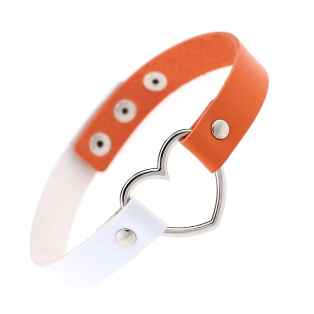 Collar Colorido Jumpingount, Gargantilla de Cuero Ajustable, Regalo Dulce para Niñas