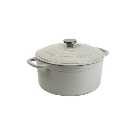 

Durable 6.5 Quart Enameled Cast Iron Dutch Oven Oyster