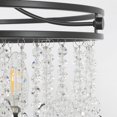thumbnail image 6 of ARC USA 4-Light Modern Black Electric Crystal Pendant Chandelier, 6 of 8
