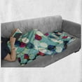 thumbnail image 6 of Grunge Soft Flannel Fleece Throw Blanket, Vintage Pattern with Worn out Retro Rhombuses Background Colorful Abstract Shapes, Cozy Plush for Indoor and Outdoor Use, 50" x 60", Multicolor, by Ambesonne, 6 of 6