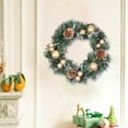 thumbnail image 6 of Christmas Wreath, Holiday Door Decoration, Festive Red Berries Pine Cones Christmas Party Decor, Durable Plastic Material, 20×20×7cm Indoor Outdoor Use, 6 of 7
