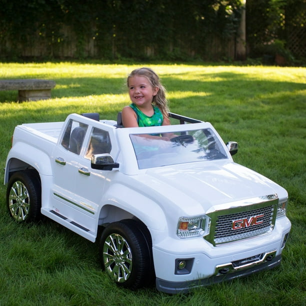 Rollplay 12 Volt Gmc Sierra Denali Battery Powered Ride On Vehicle White Walmart Com