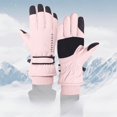 thumbnail image 2 of Guantes de esquí al aire libre para mujer, de invierno, cálidos, gruesos, resistentes al viento, con pantalla táctil, para parejas, para deportes de montañismo y ciclismo, guantes de algodón, 2 of 6