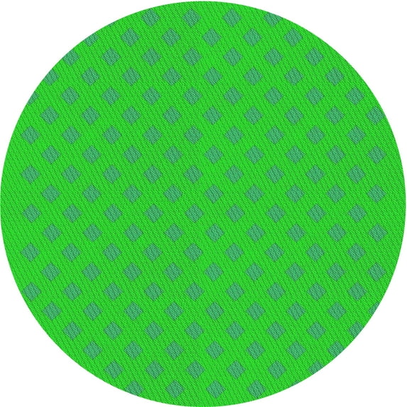 Ahgly Company Machine Washable Indoor Round Transitional Lime Green Area Rugs, 5' Round