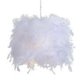 thumbnail image 1 of Accesorios de pantalla de plumas minimalistas, cubierta de lámpara colgante para lámpara de mesa de dormitorio, lámpara de noche, lámpara de pie, Diámetro 11.81 pulgadas, 1 of 5