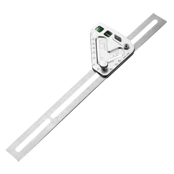Stainless Carpenter Square Angles Ruler With Angles Measurement Level Detection And Line Marking For Construction