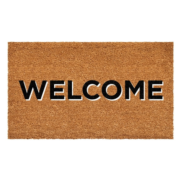 Calloway Mills 112062436 Retro Block Welcome Doormat 24" x 36"