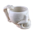 thumbnail image 3 of KOYPTL Glossy 3D Skull Glass Coffee Mug with Skeleton Bone Handle,Gothic Spooky Novelty Drink Cup,Halloween Gift Decor for Coffee Tea Hot Cocoa Daily Use White, 3 of 7