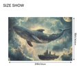 thumbnail image 4 of Yayeee Bath Rug for Bathroom Floor Non Slip Contour Fluffy Soft Absorbent Mat, 20"x24", Beige Floating Whale, 4 of 7