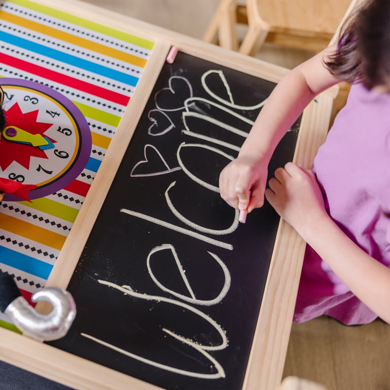Wooden Puppet Theater with Curtains and Chalkboard photo 6