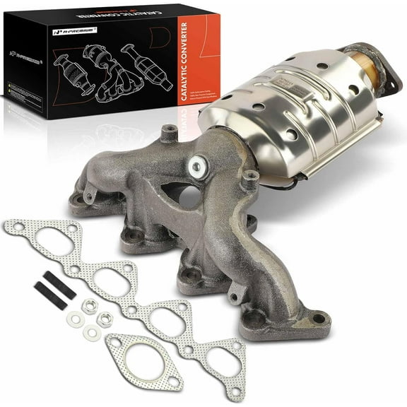 A-Premium Front Exhaust Manifold Catalytic Converter Kit Direct-Fit Compatible with Hyundai Elantra 2003-2012, Tiburon 2007-2008 & Kia Soul 2010-2011, Spectra 2004-2009, Spectra5, 2.0L, EPA Compliant