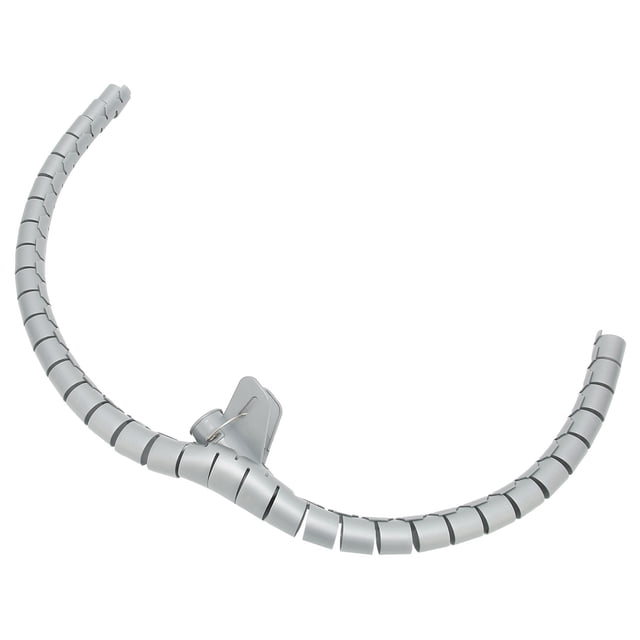 CHICIRIS Cable Sleeve Organizer Coiled Wire Management Winding Tube Open Type with Clip 10meter Gray,Industrial Connector,Cable Management Sleeve