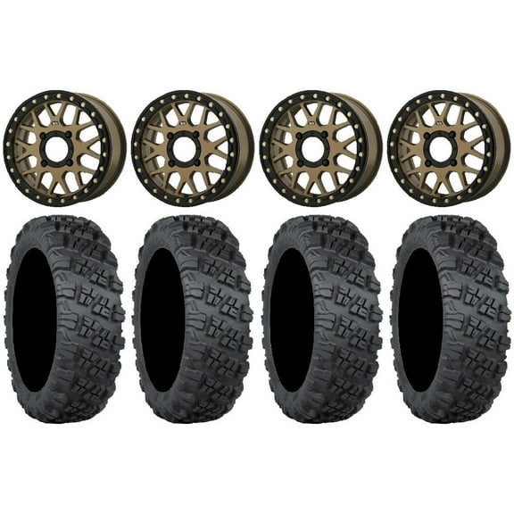 KS235 Grenade Bronze 15" Wheels 33" Versa Cross V3 Tires Polaris RZR XP 1000 / PRO XP / Ranger XP 900/1000