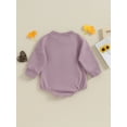 thumbnail image 4 of Bagilaanoe Newborn Baby Girl Oversized Romper Sweatshirt Long Sleeve Bodysuits Letter Embroidery Pullover 3M 6M 12M 18M Infant Casual Tee Tops, 4 of 9