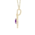 thumbnail image 2 of ANGARA Natural 0.8 Ct. Amethyst with Diamond Fashion Pendant Necklace in 14K Yellow Gold for Women with 18 Inch Chain, 2 of 9