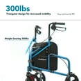 thumbnail image 4 of OasisSpace 3 Wheel Walker for Seniors - Lightweight and Foldable Three Wheel Rollator Walker with Height Adjustable Handles, 4 of 7