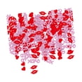 thumbnail image 1 of 100x confeti de corazón decoración del Día de San Valentín confeti de dispersión de mesa decorativa para propuesta de celebraciones de , Letra rosa, 1 of 8