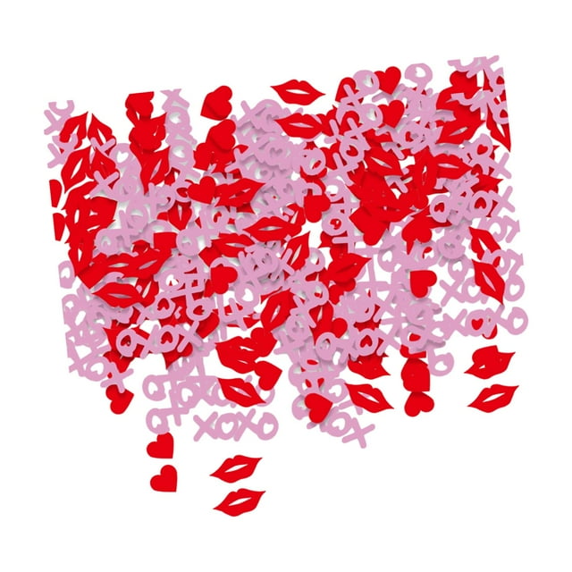 100x confeti de corazón decoración del Día de San Valentín confeti de dispersión de mesa decorativa para propuesta de celebraciones de , Letra rosa