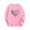 thumbnail image 4 of Girls Pink Sparkle Heart Long Sleeve Shirt, Kids Graphic Tee, Soft Stretchy Top for Kids Tween Play & Casual, Sizes 2T-14,Size 5-6 T, 4 of 6